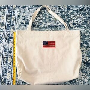 Brandy Melville American Cream Canvas Bag